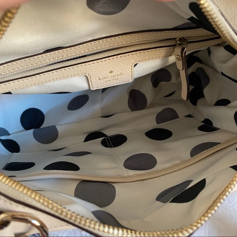 Kate spade beige chain strap leather bag